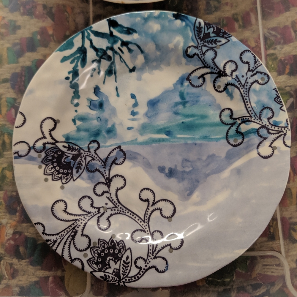 Anthropologie watercolor dessert plates, set of 6